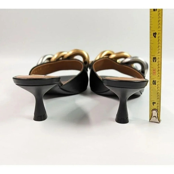 Stella McCartney Falabella Women's Chain Mules Sandals Black Size 36 (MSRP $835) - Picture 9 of 12